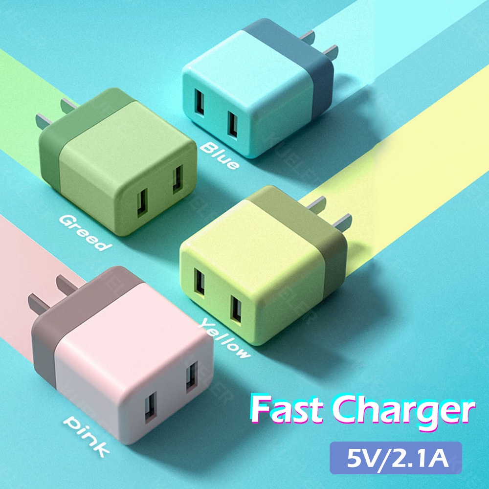 Charger USB Universal 5V 2A Fast Charging Warna Macaron