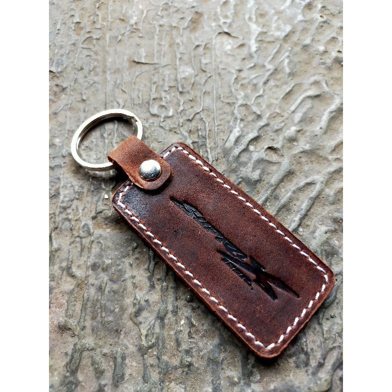 accecoris motor gantungan kunci Honda Supra x 125 kulit sapi asli