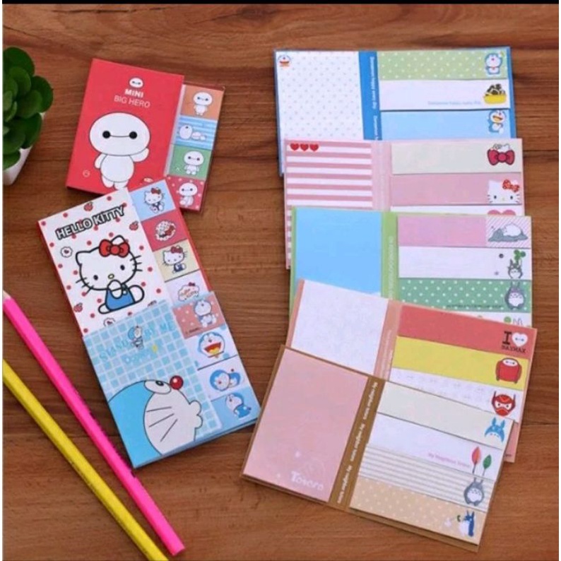 

Sticky notes post it motif doraemon hello kitty