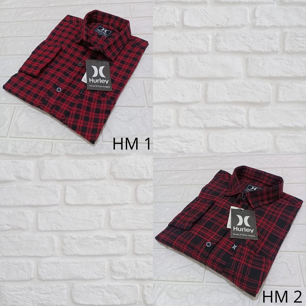 Kemeja Flanel Hitam Merah