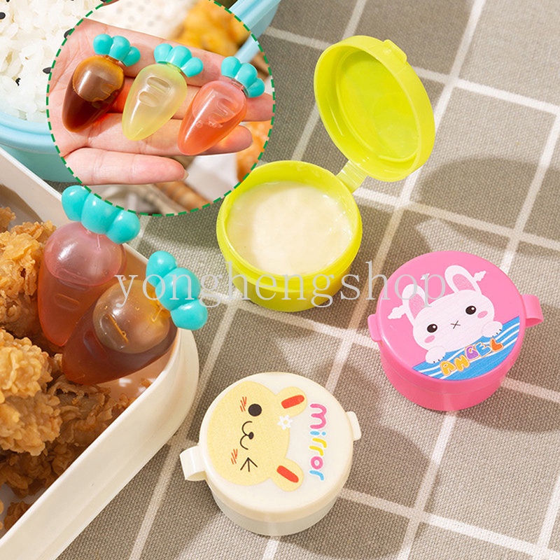 Botol Saus / Kecap / Salad / Bento / Makan Siang Model Remas Desain Kartun Ukuran Mini Portabel Untuk Anak