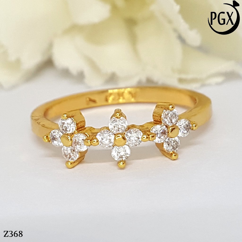 PGX Cincin Xuping Wanita Aksesoris Fashion Perhiasan Lapis Emas Premium - Z368