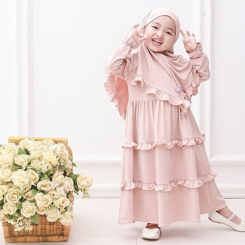 Gamis Kanaya Set By Cutie Pie / Gamis Anak Ready Xs Dan S