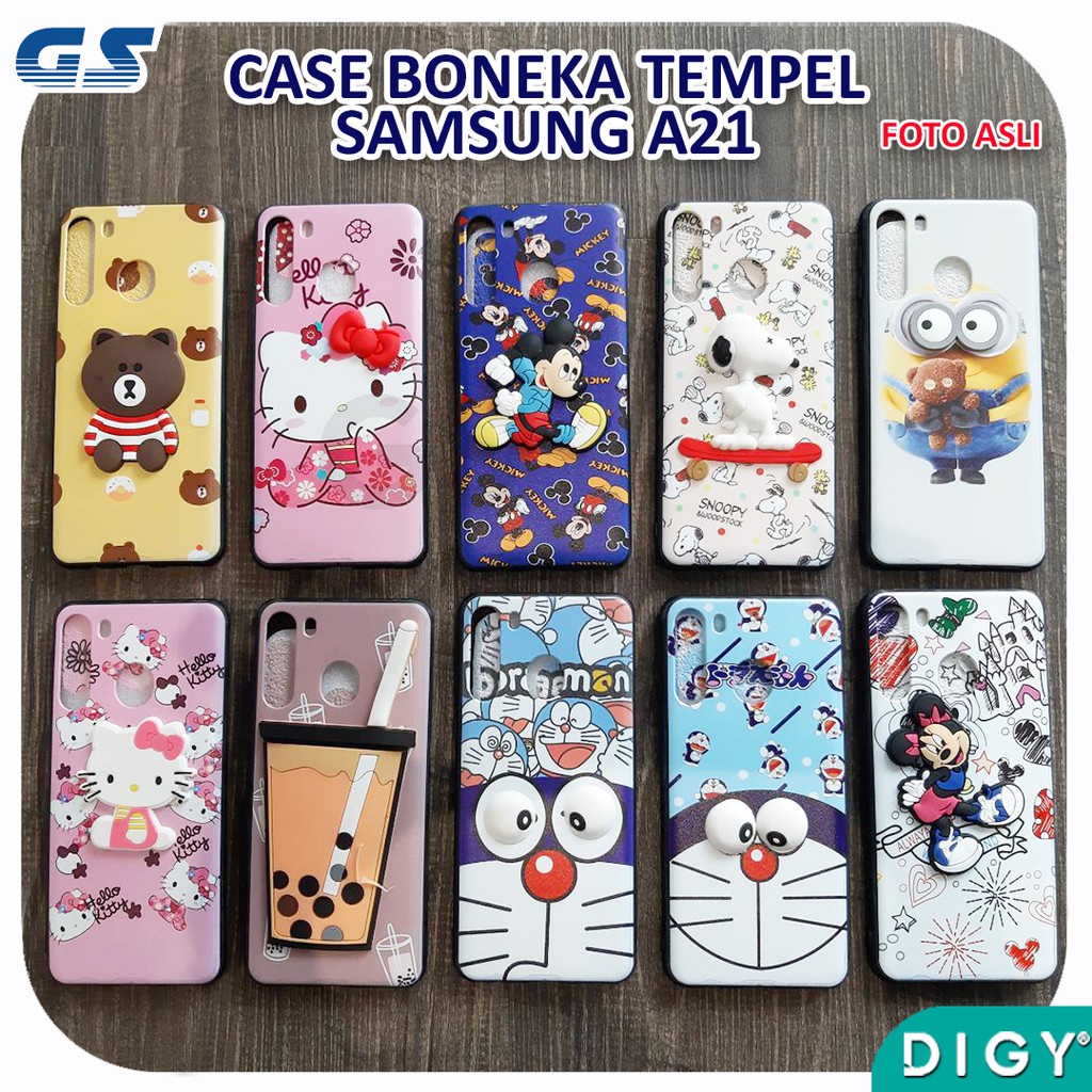 Case SAMSUNG G313 Galaxy V Case Fuze Glass Plus Popsocket Karakter Lucu