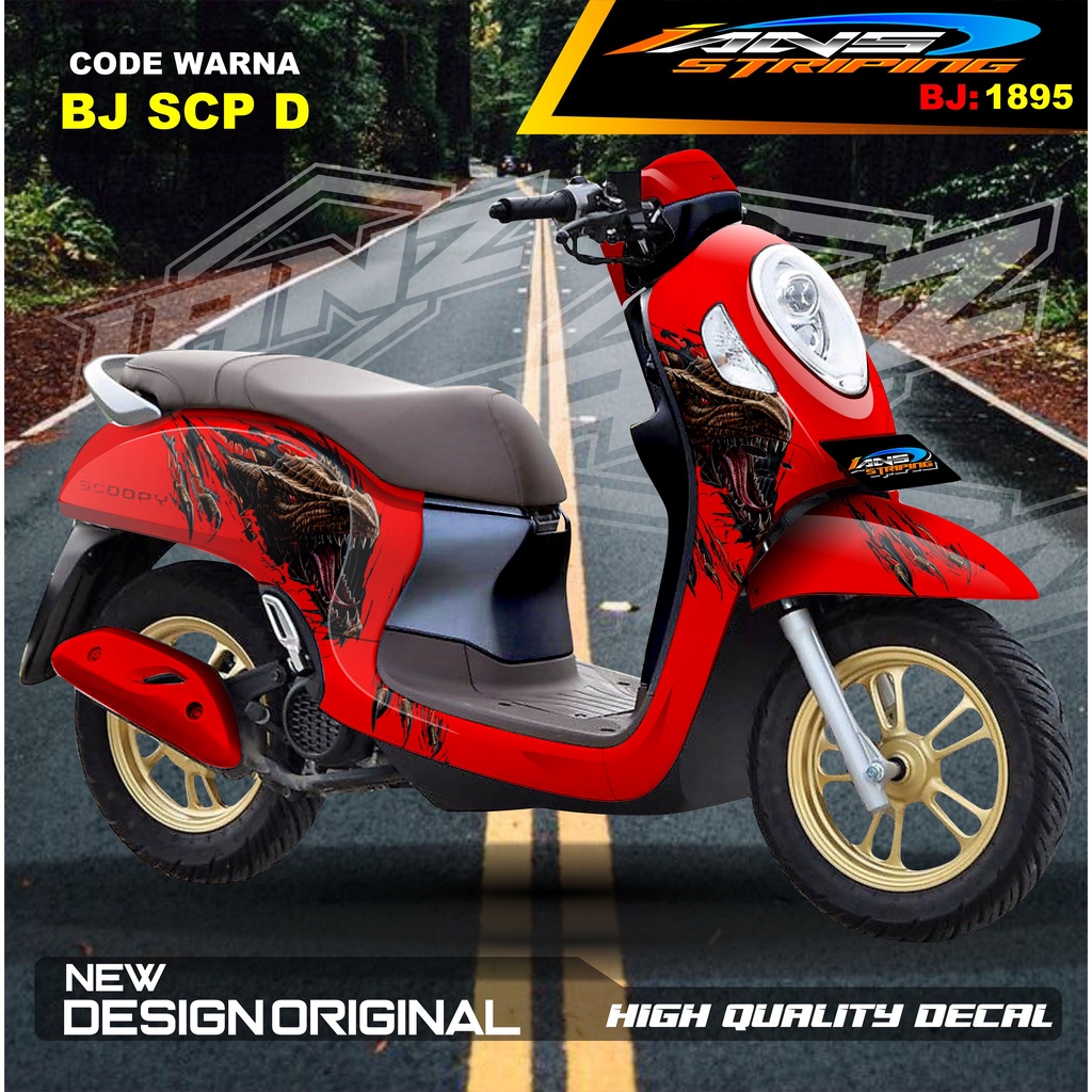 DECAL STICKER FULL BODY SCOOPY / STICKER ALL NEW SCOOPY / STIKER FULL BODY SCOOPY TERMURAH / STIKER MOTOR SCOOPY / STIKER MOTOR