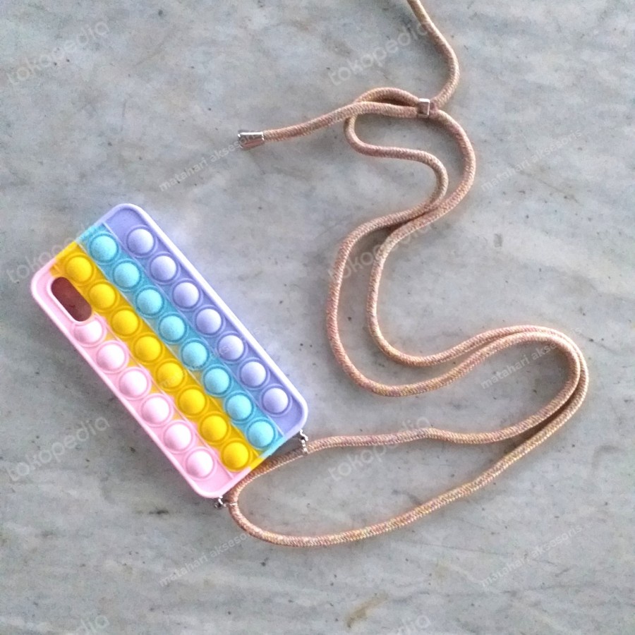 Pop It + Lanyard Rainbow Pop It Case Xiaomi Redmi 6A Redmi Note 7 Redmi 7A Redmi 8A Redmi 8A Pro Red