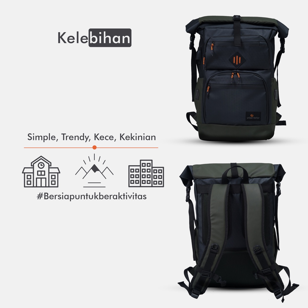 Aileron Series | Tas Ransel Laptop Punggung Ori Bag Pria Wanita Backpack Gunung | Urban Factor FORIND