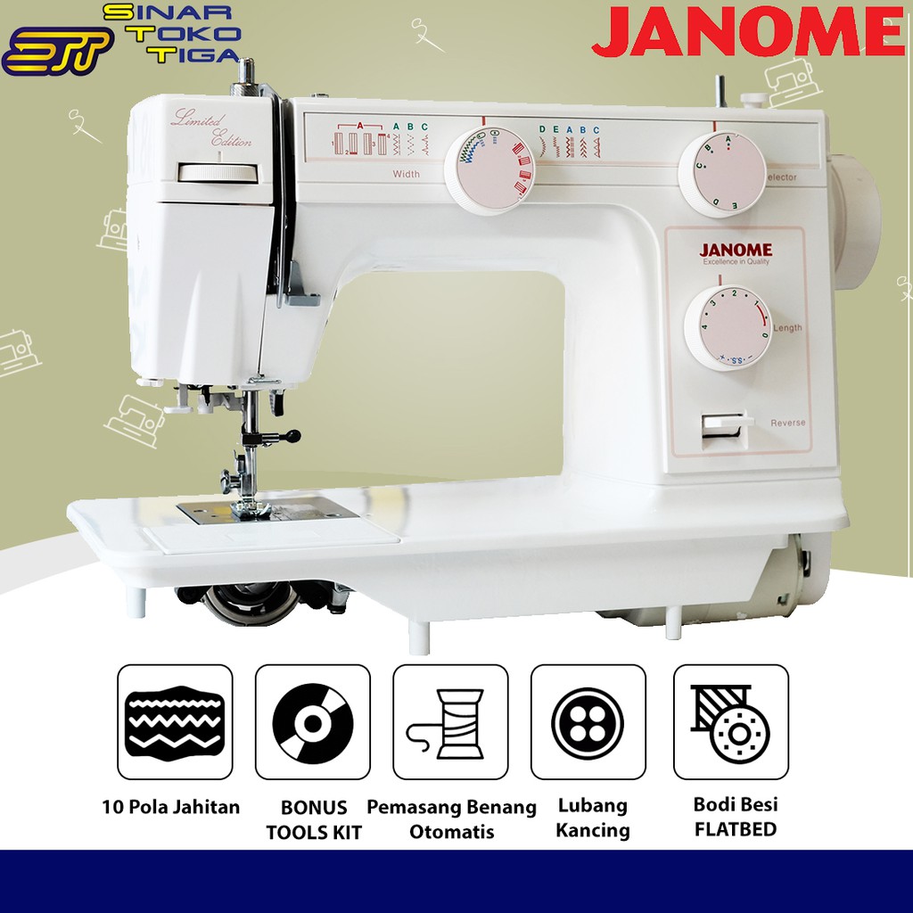 Janome NS 7210 Mesin Jahit Semi Portabel FLATBED Bodi Besi