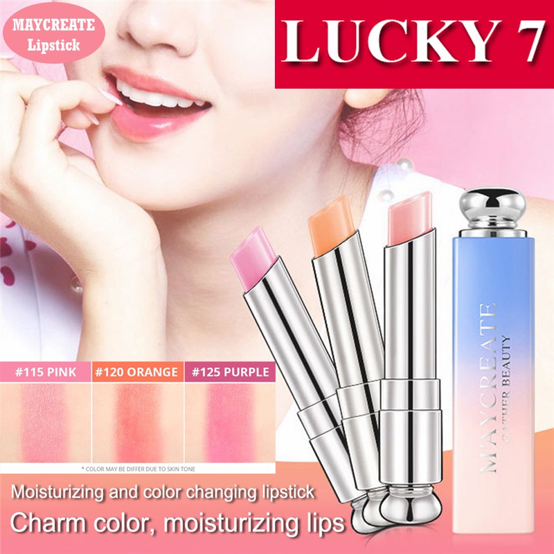 BISA BAYAR DI TEMPAT PROMO LIPSTIK MURAH Maycreate Lipstik KOREA - Lipstik Pelembab Bibir Anti Air