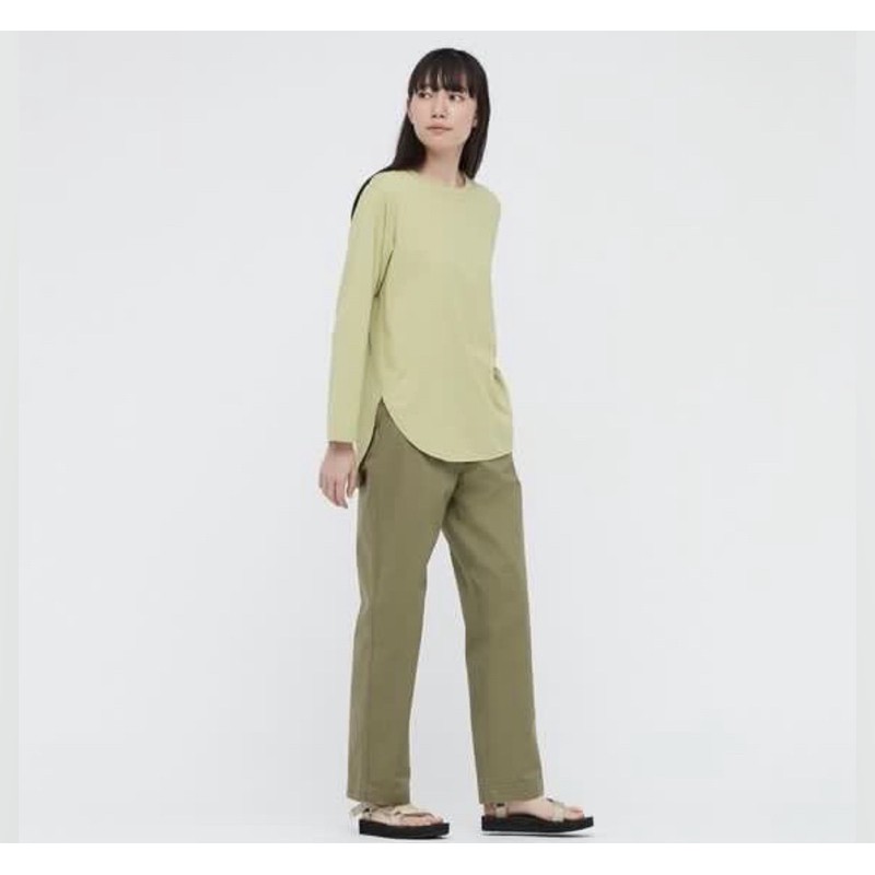 UNIQLO WOMEN TSHIRT PANJANG KATUN SHIRTTAIL