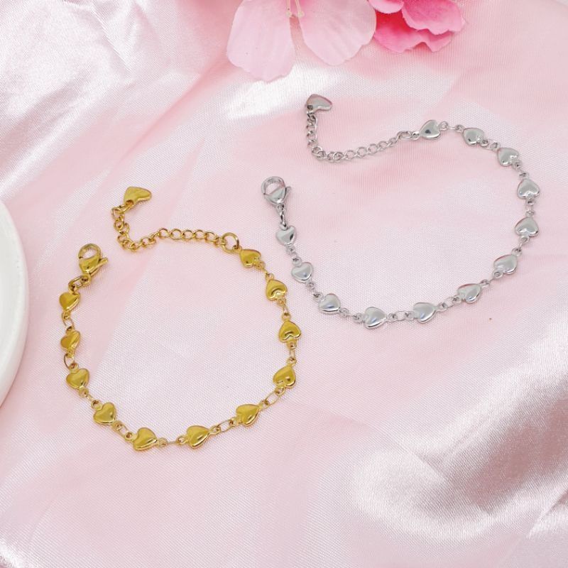 PROMO gelang tangan fashion titanium asli anti karat&amp;alergi JJ-1