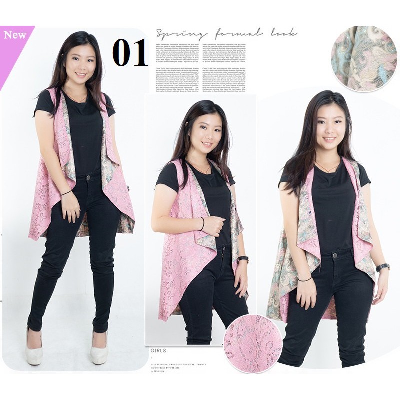 Nabila Blazer bolero batik brukat bolak balik wanita