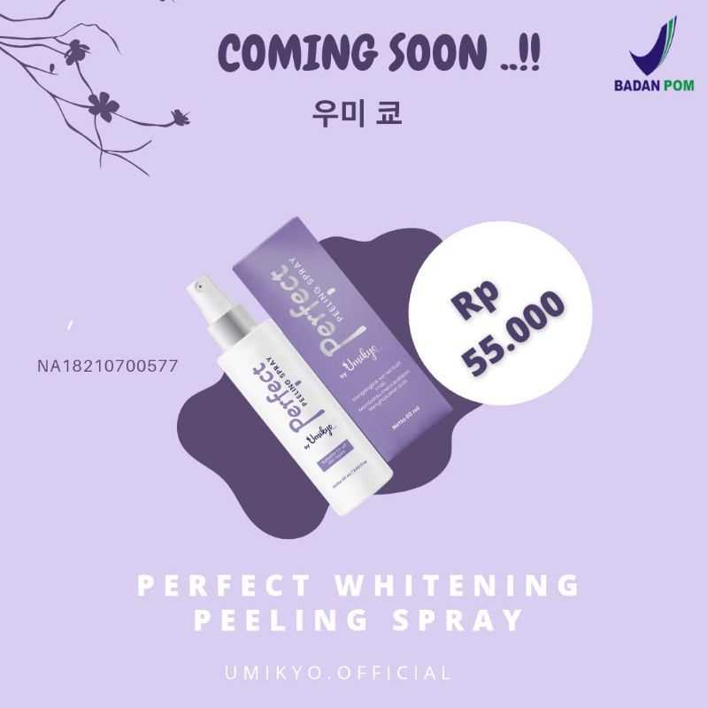 Perfect Peeling Spray by UMIKYO / Peeling Tca dosis tinggi BPOM