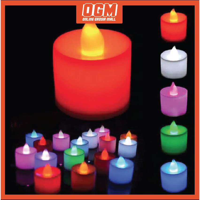 1 KG 100PCS Lampu Lilin Elektrik Led Mini Candle Bulat 1 KG 100PCS Lampu Lilin Elektrik Led Mini Candle Bulat