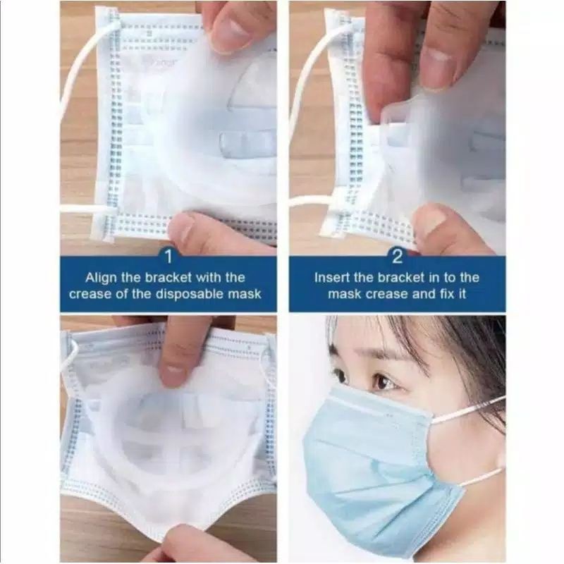 P2 Penyangga Masker 3D Sirkulasi Udara | Braket Holder Masker Silikon Penyanga Masker Mudah Bernafas