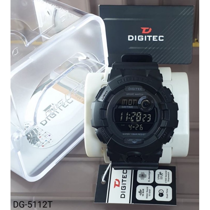 Jam Tangan Pria Digitec Original 5112 Digital Time Tahan Air Garansi Resmi Gratis Ongkir COD