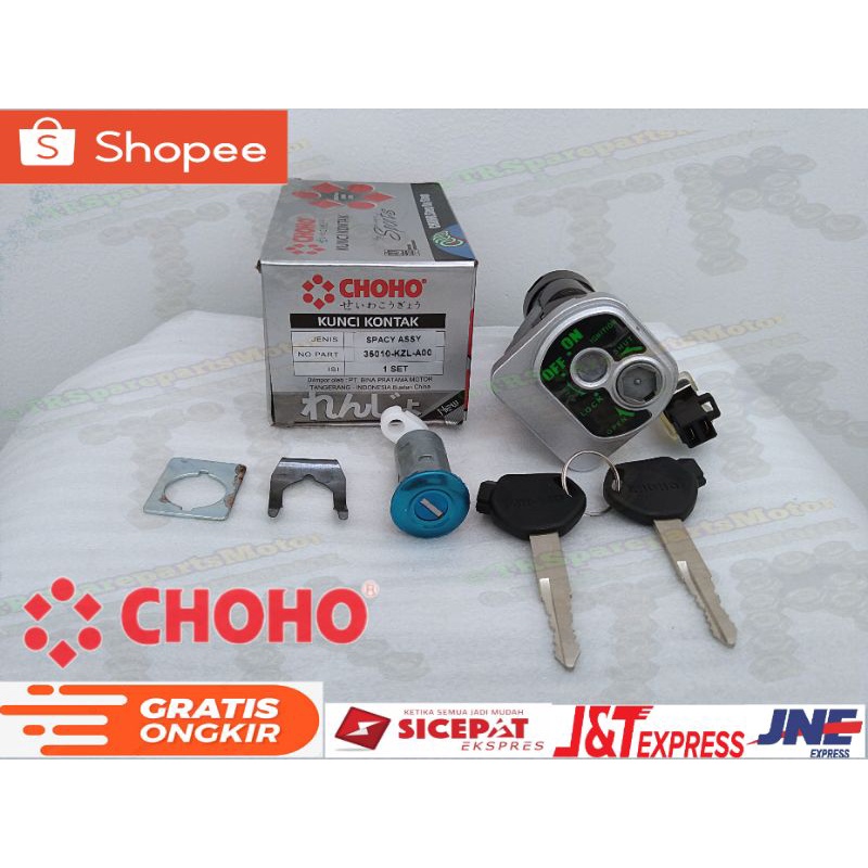 Kunci Kontak Assy Motor Honda spacy/spacy Fi Choho 1 set Depan + Belakang