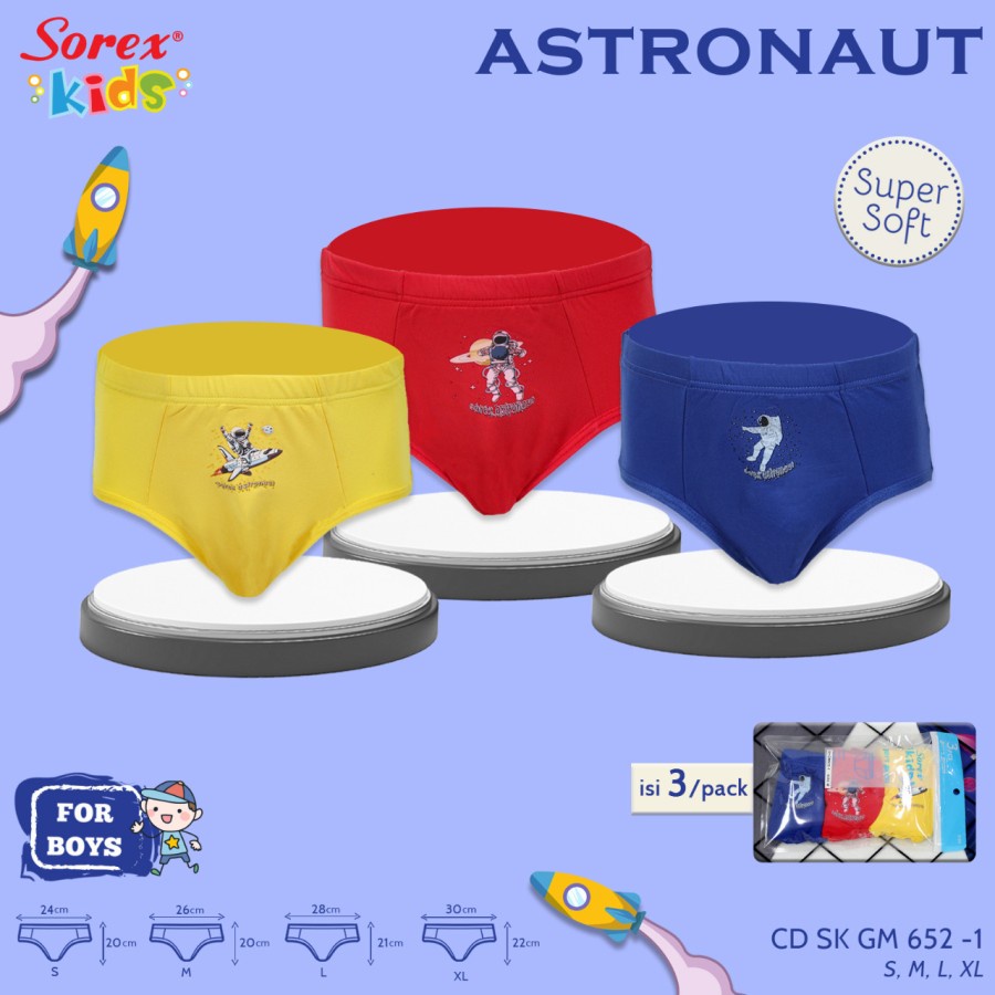 Celana Dalam Anak Segitiga Cd Sorex Kids Boy SK Art Gm 652