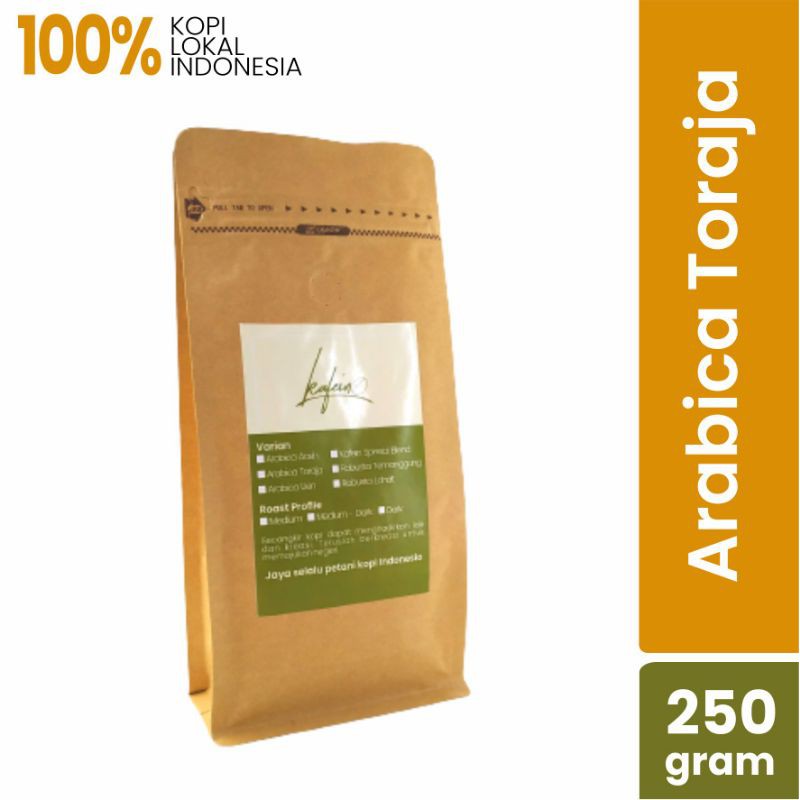 

KAFEIN KOPI INDONESIA - Arabica Toraja 250 gram - promo harga murah