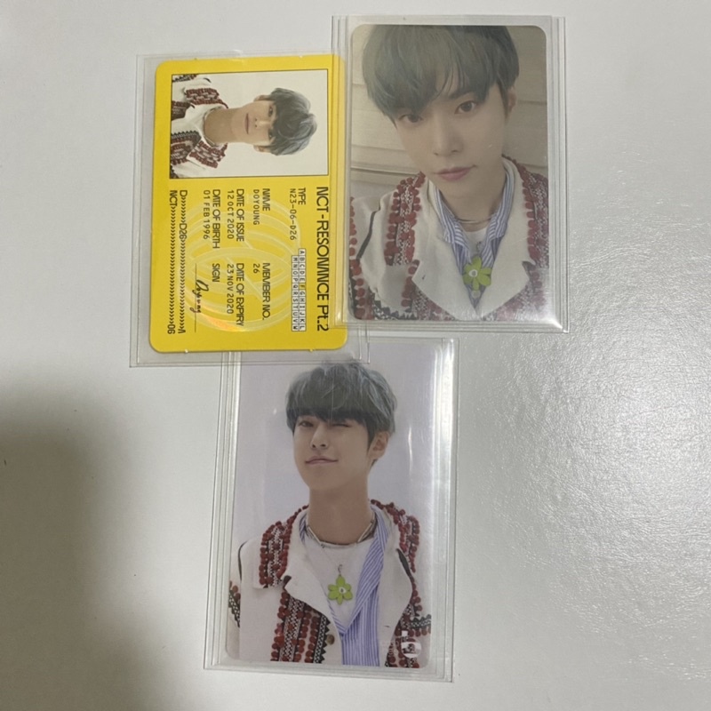 doyoung nct photocard pc resonance departure id card prokey sticker set keyring cashbee