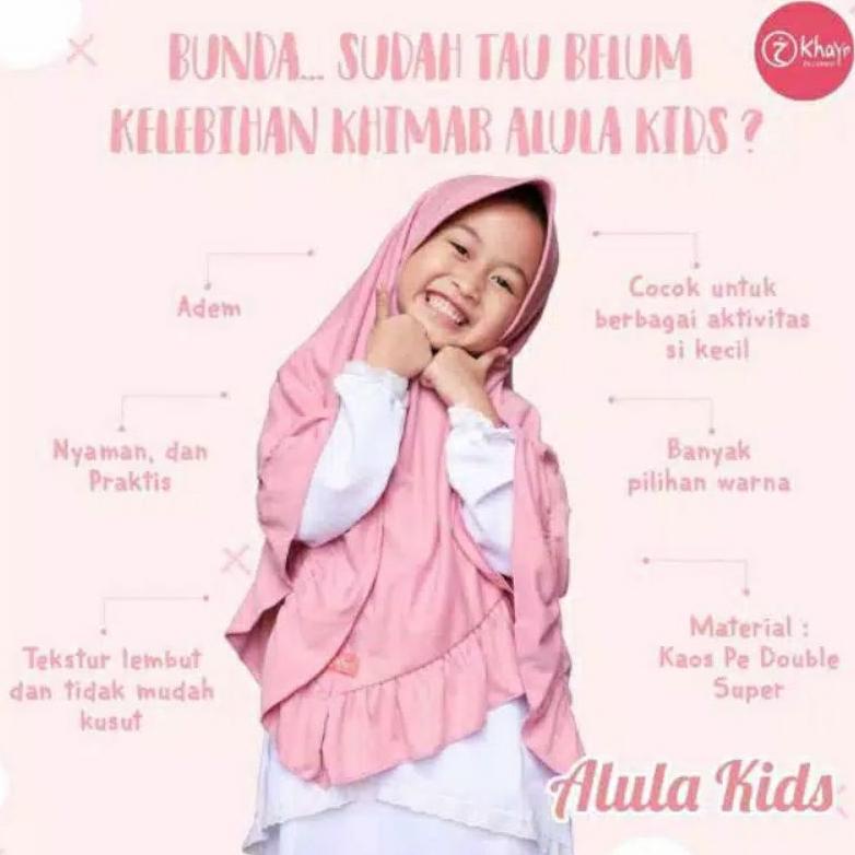 Alula Kids By Khayr Moswear Hijab Kaos Hijab Instan Anak