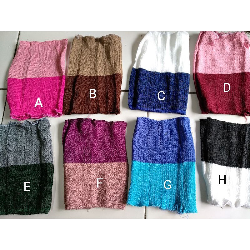 Bandana Ciput Rajut Halus / Ciput 2 Warna 4 Warna / Ciput Rajut 2in1 / Ciput 4in1 / Ciput 2 Tones 4 Tones