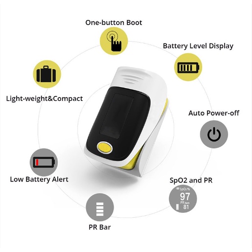 Oximeter Fingertip Pulse Oxymeter Yonker YK-80A