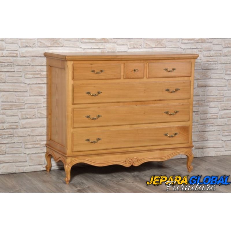 Nakas minimalis Jati Laci 6 garengan (nakas jati ukir,nakas jati murah,nakas laci klasik )