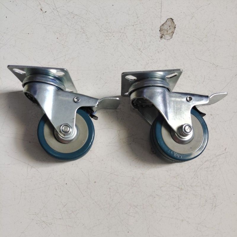 roda abu abu 2&quot; hidup+rem / roda karet abu abu 2&quot; hidup+rem