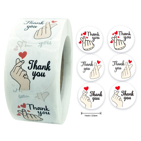 

detgsz8 100Pcs Korea Mix Rose Thank You Sticker Label Kue Kemasan Cake Cookie - Korea D5Smuc