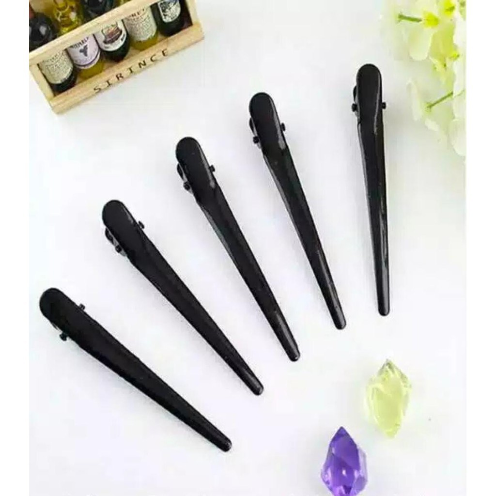 Isi 10 pcs Jepitan Rambut seri Bebek Warna Hitam Ukuran Medium