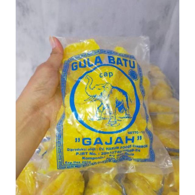 

Gula Batu Kuning - Cap Gajah - Khas Cirebon Kemasan 1 KG