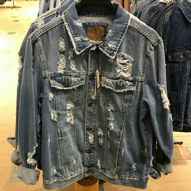 Jaket denim pull & bear