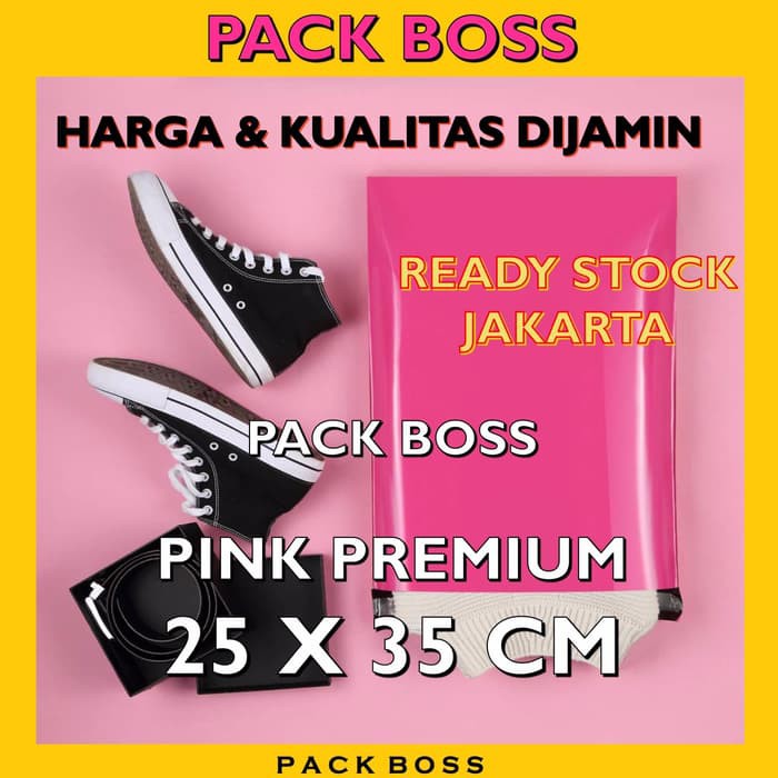 

Promo PREMIUM POLYMAILER PINK 25x35 CM (+/-100 lembar) Amplop Plastik Kurir Elegan