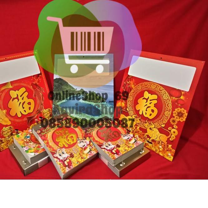 

(DB-089XX) Kalender Harian Sobek Sedang Jawa Arab Cina Tahun 2021 & Tatakan Tema Shio Kerbau Ikan Pe