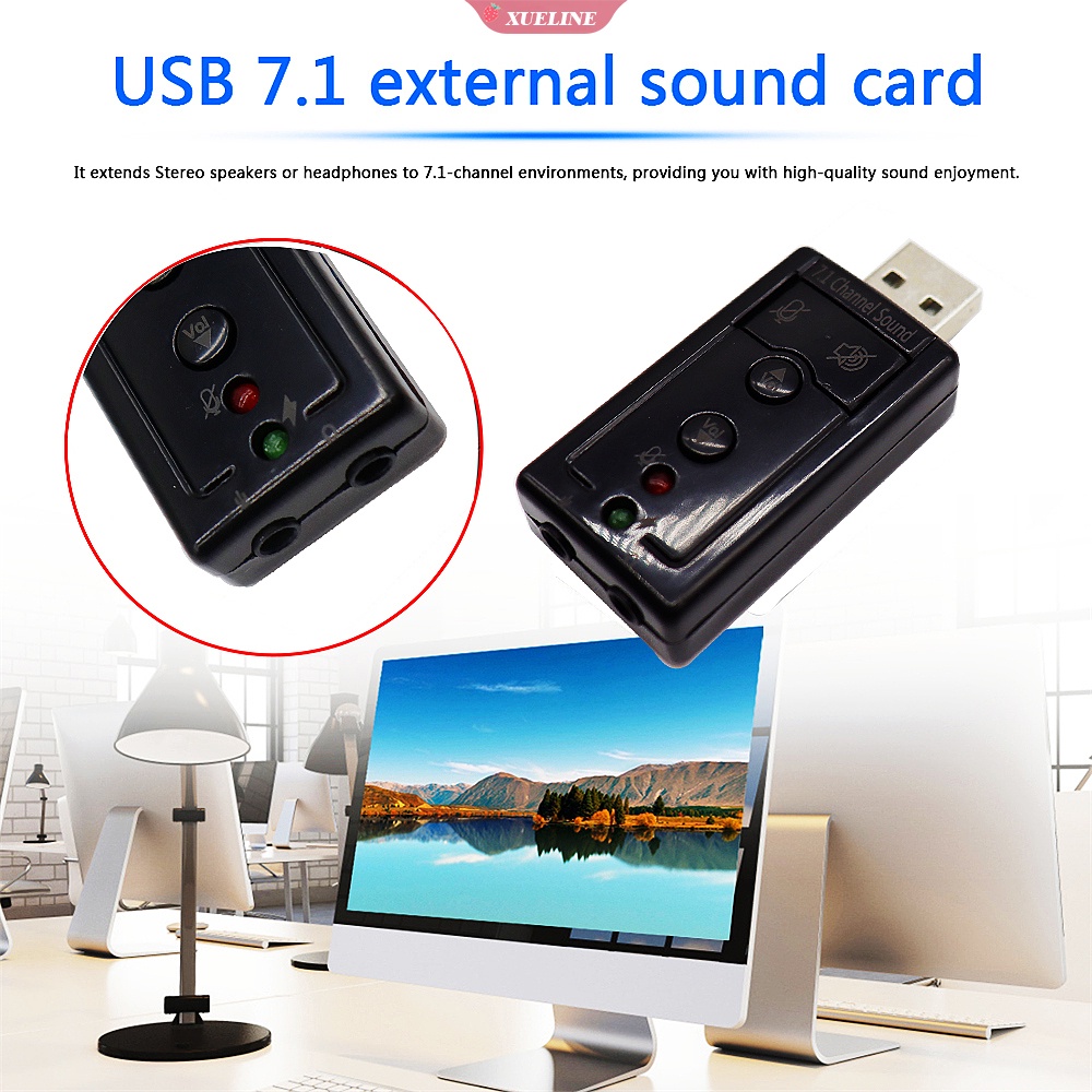 Adapter Sound Card Eksternal Usb Ke Jack Audio 3.5mm Untuk Laptop