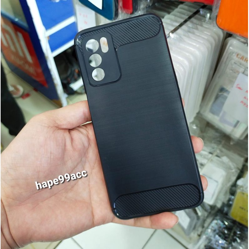 Oppo A16 soft case silikon carbon