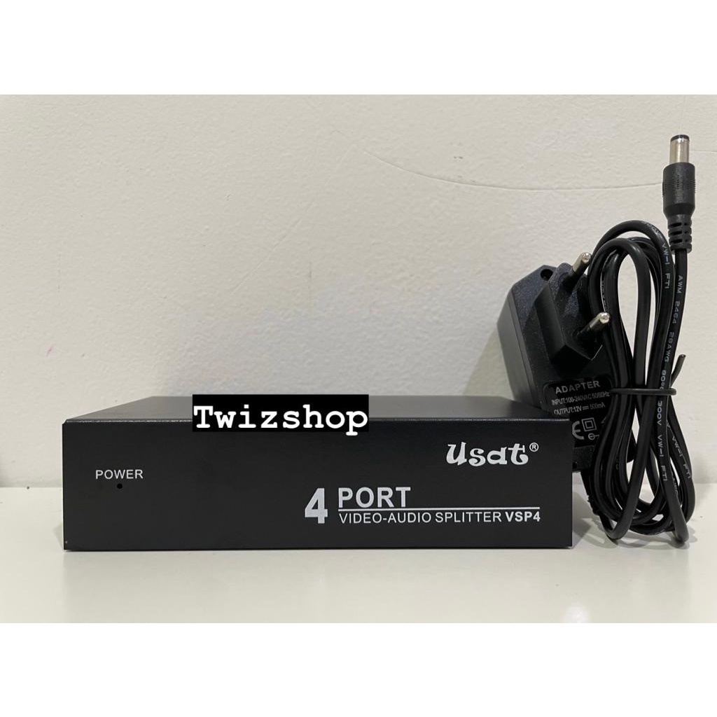 Splitter Distribution AV 104 USAT / Splitter RCA 4 Port Audio Video