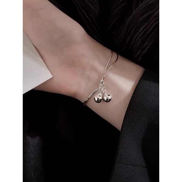 Gelang Titanium Kerincing Silver Trending Vintage Korea Fashion Style