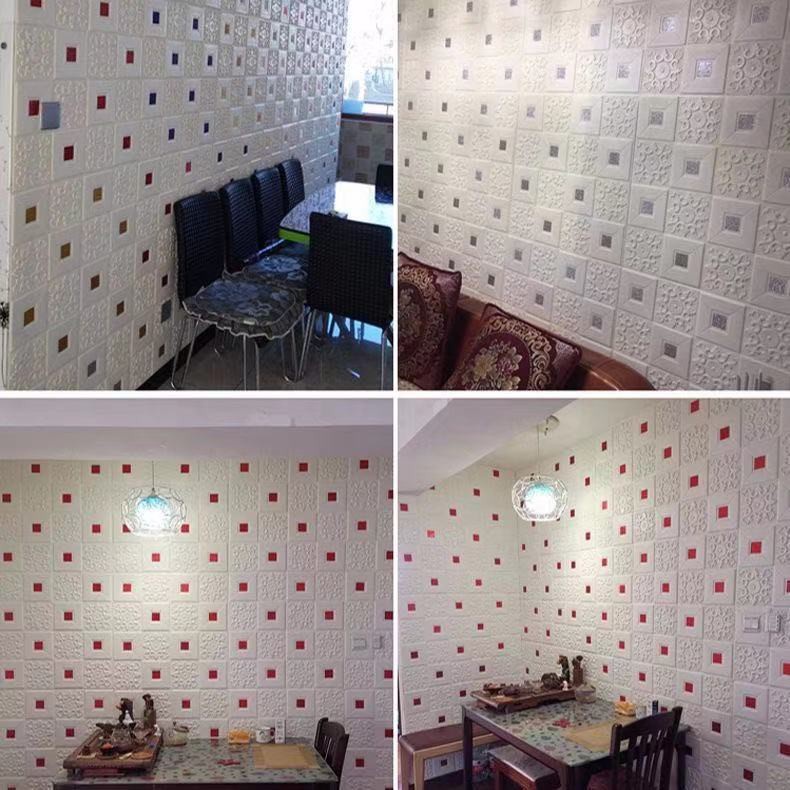 Wallpaper Dinding 35*35cm Ceiling Wallpaper Sticker Dinding Busa 3D Desain Wallpaper Perekat Bata