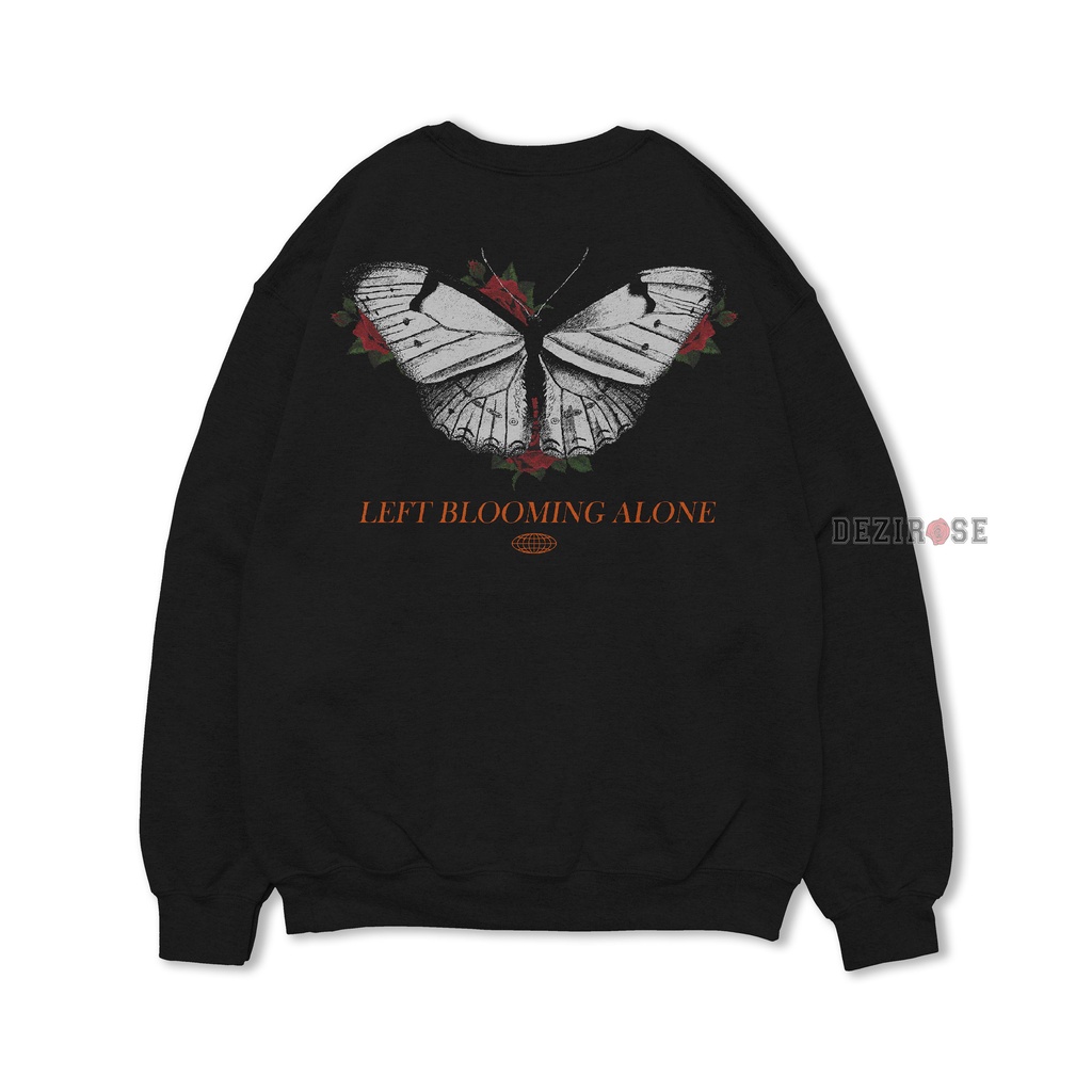 Sweater Blooming Alone Switer Crewneck Pria Wanita Distro Tebal Premium Size M L XL XXL Unisex DEZIROSE Terbaru