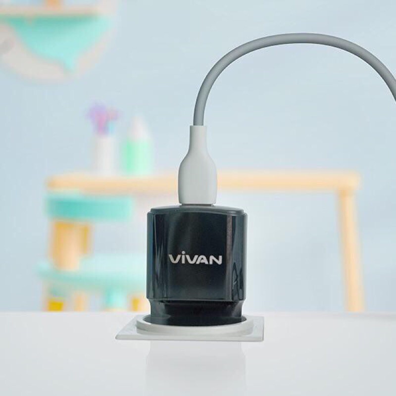 VIVAN Charger Original Power Oval 3.0 II 18W with a Quick Charging Cable - Garansi Resmi 1 Tahun