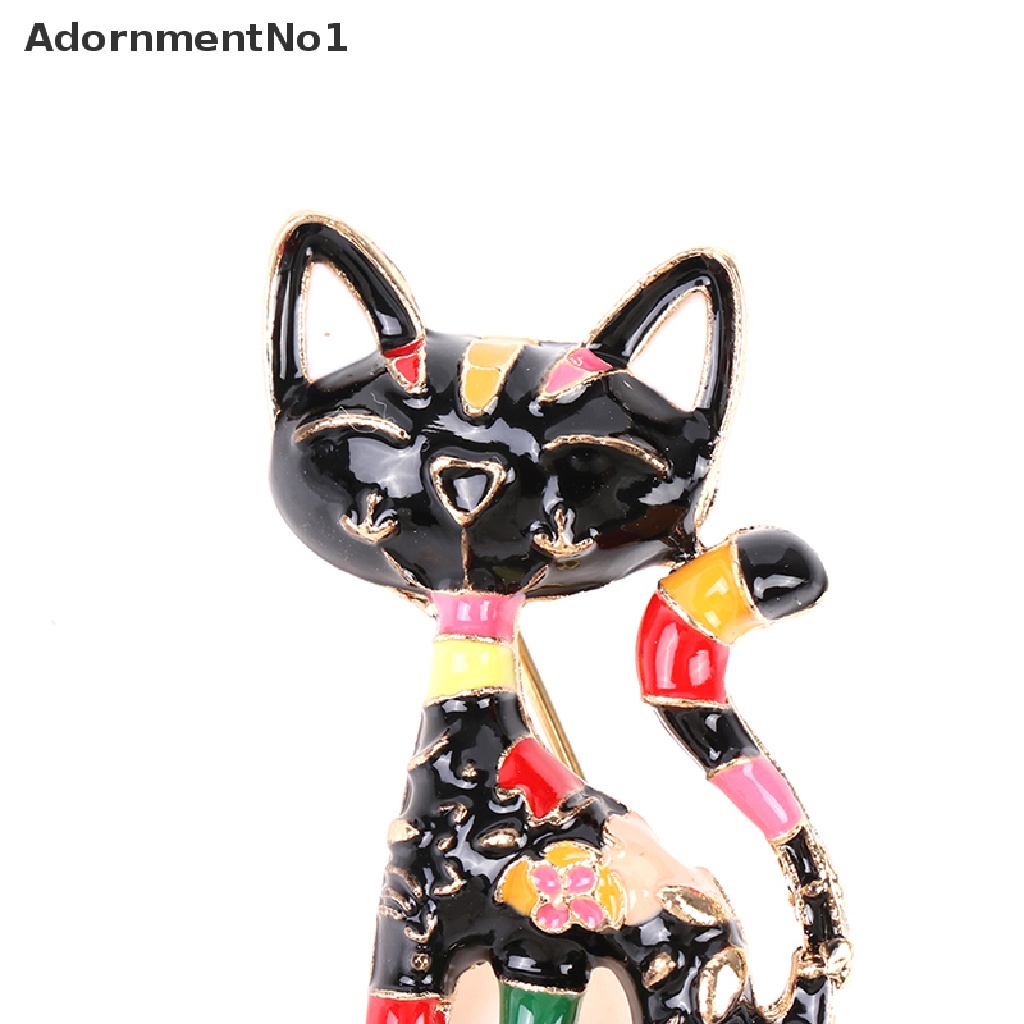 (AdornmentNo1) Bros / Pin Enamel Bentuk Kucing Kartun Lucu Untuk Pria / Wanita