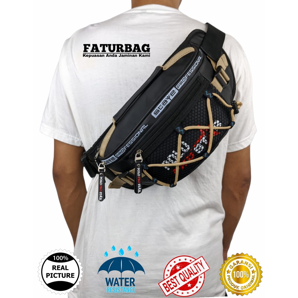 Tas Pinggang Tas Selempang Terbaru WATERPROOF Bahan Ballon Premium Original Polo Prostar