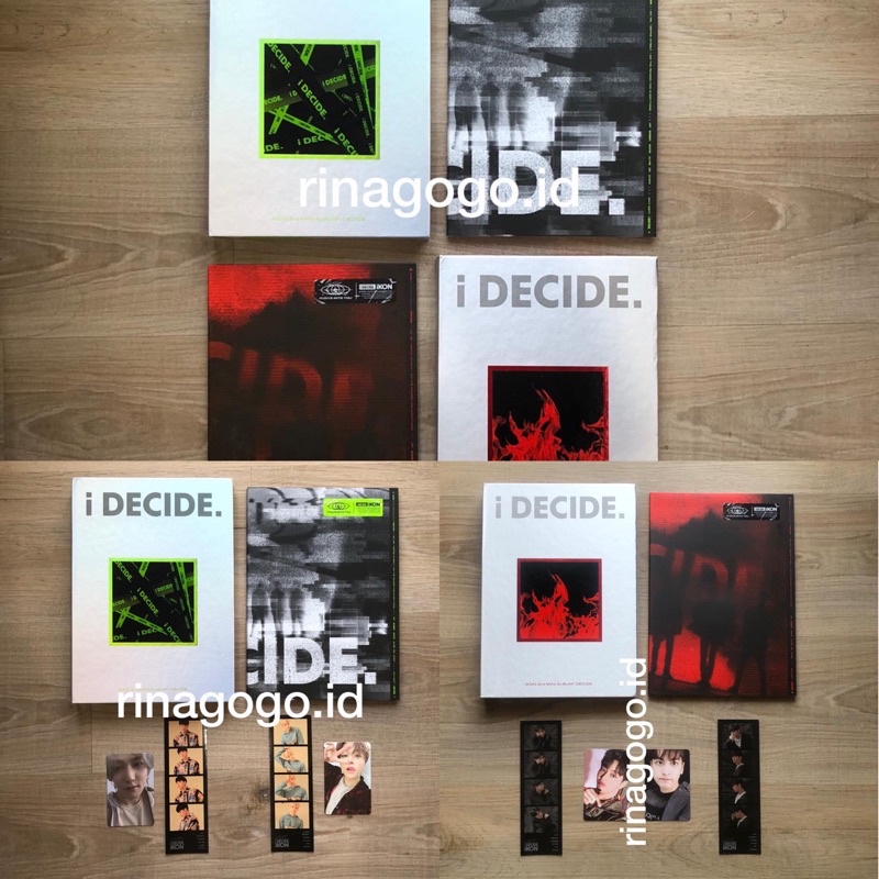 [YOYO, DK & CHAN SET] iDECIDE GREEN & RED FULLSET iKON Album JAY BOBBY JUNE BI Jinhwan donghyuk