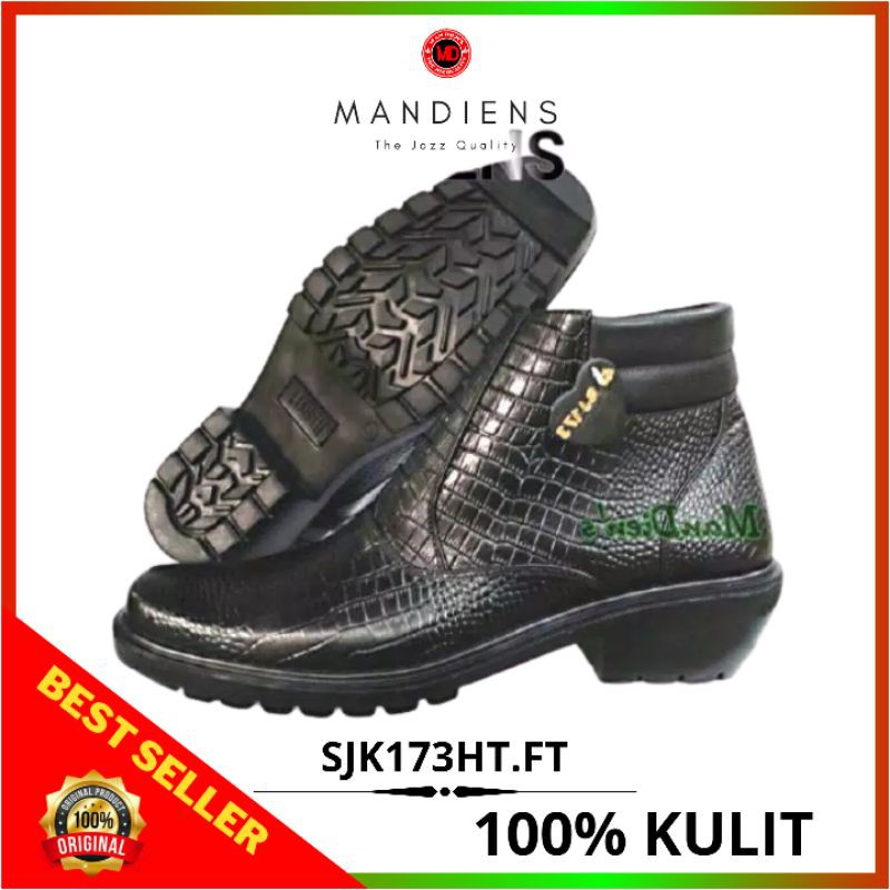 Medali K174FB - Sepatu Boot Motif Buaya Sol Tebal Jenggel Gaya Koboi Model Pdh Polri Tni Satpam Security Model Boot Pendek Touring Hiker Terbaru Kualitas terbaik Asli Original Branded