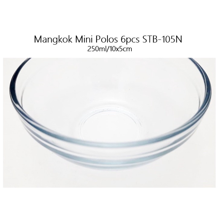 [4 Set] Mangkok Mini Polos STB-105N 250ml/10cm 6pcs