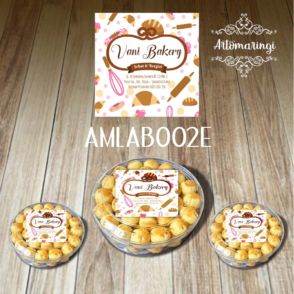 

Hanabi STIKER LABEL KEMASAN / STICKER LABEL KUE KERING AMLAB02E
