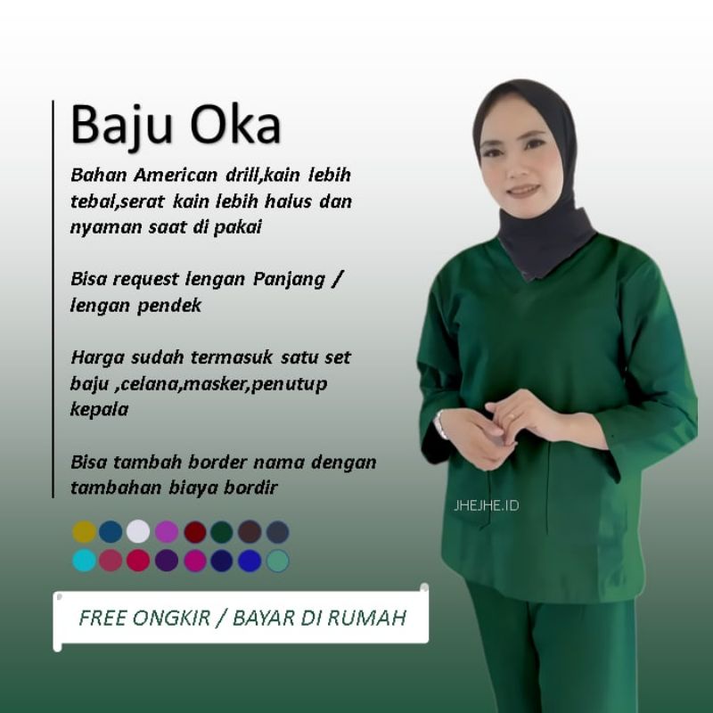 Baju Ok Lengan Panjang | Baju Oka Lengan Pendek | Perlengkapan Medis | Baju Oka Perawat | Seragam Ok