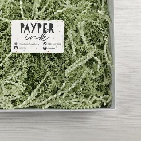 

200 gr shredded paper / kertas cacah / crinkle cut LIME green / hijau